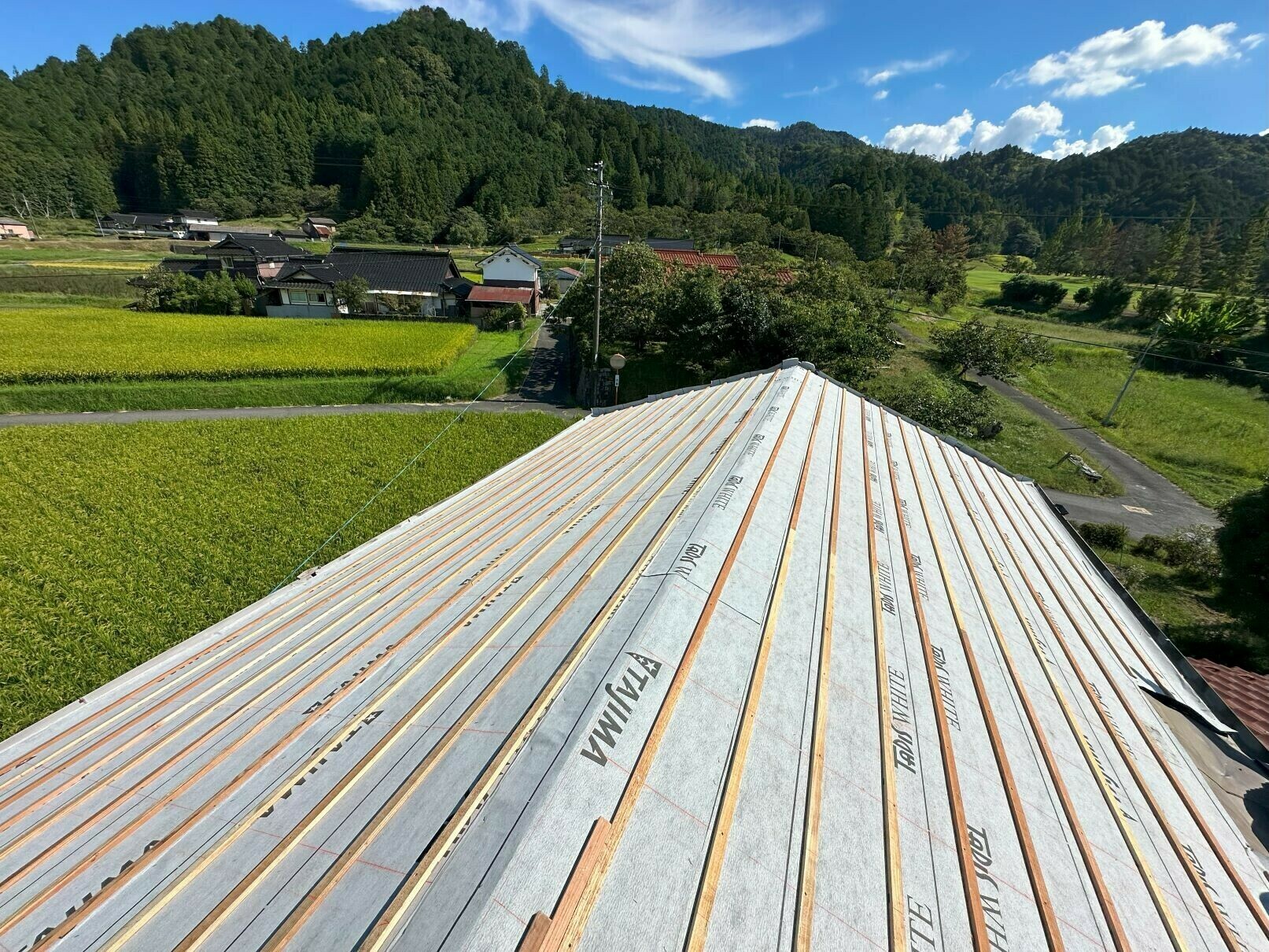 桟木打ち　石州瓦　サカモト瓦店